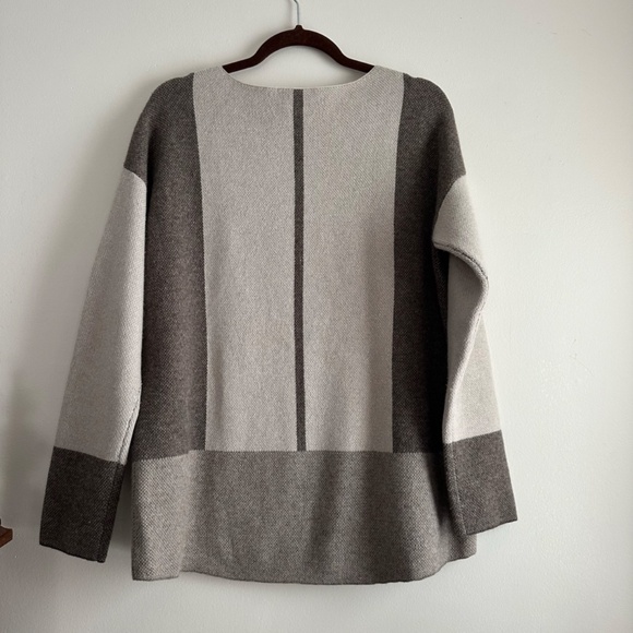 Vince • Intarsia Wool Cashmere Colorblock‎ Sweater - Picture 7 of 8